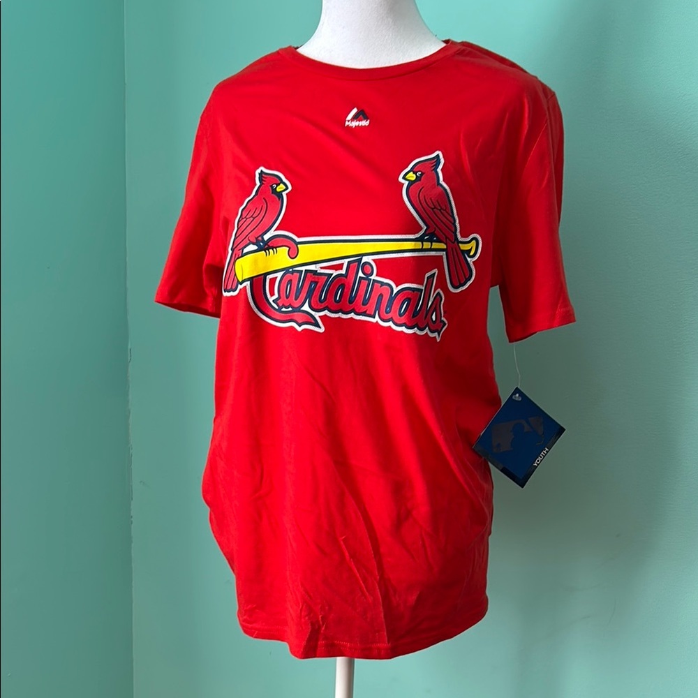 🔥🔥4 for $15 Cardinals Red Graphic T-Shirt youth xl #13 jersey Carpenter baseball